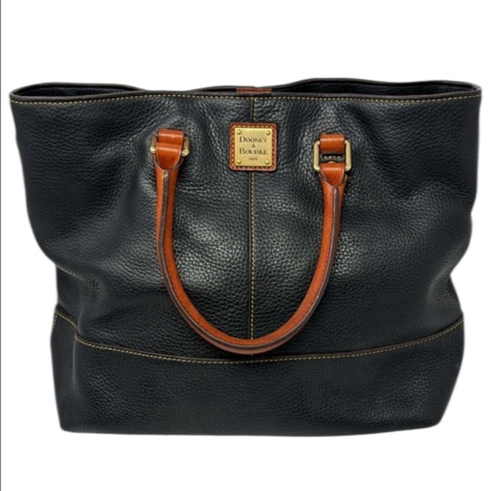 Dooney & Bourke, pebbled leather Tote with Gold Emblem
